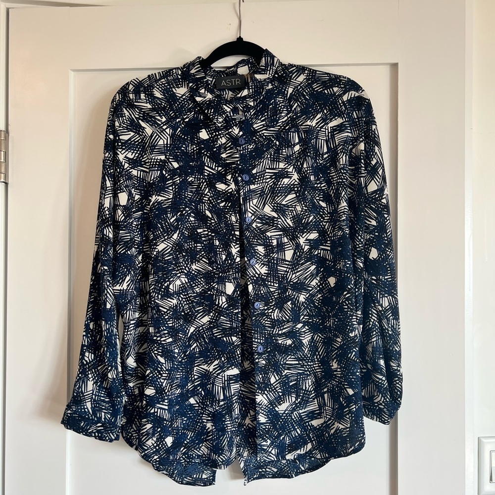 Astr Button Down Blouse